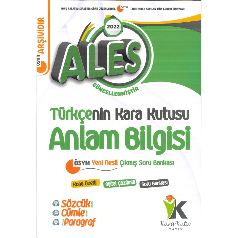 TÜRKÇE'NİN KARA KUTUSU ANLAM BİLGİSİ