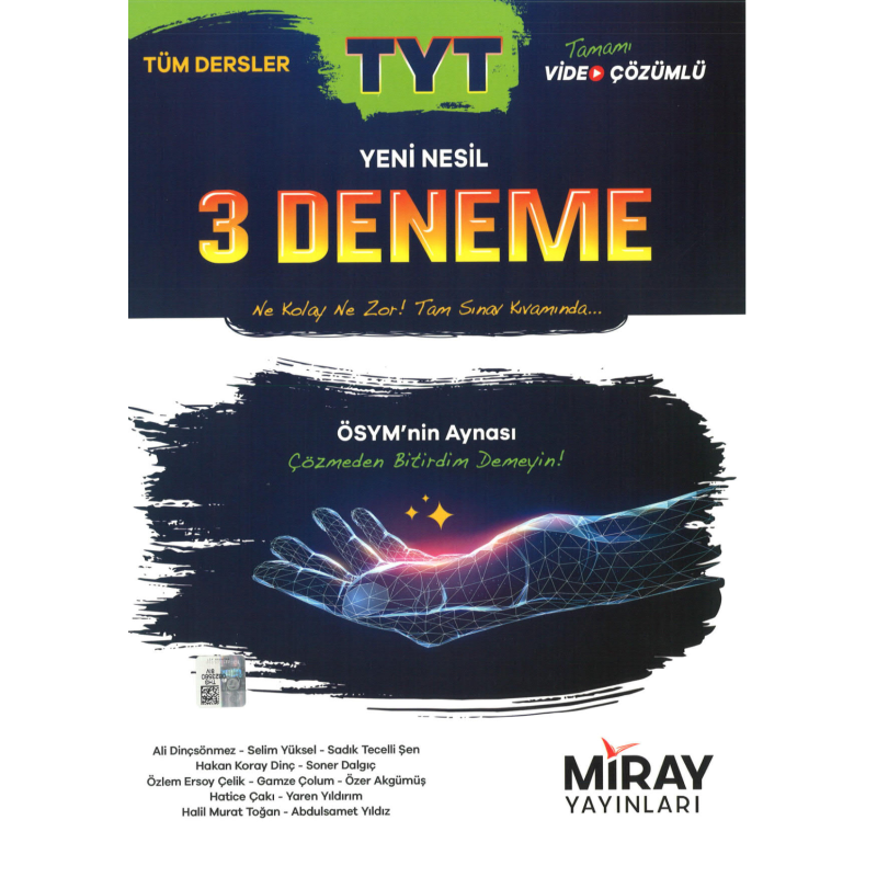 TYT Tüm Dersler Yeni Nesil 3 Deneme