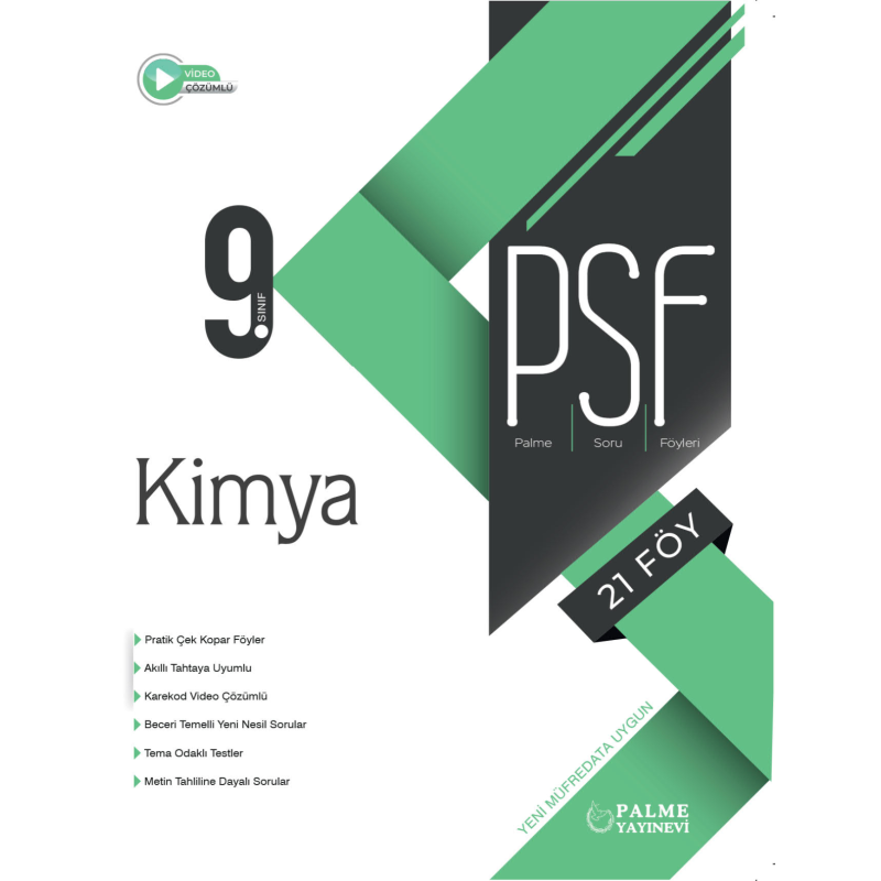 9. Sınıf Kimya PSF Palme Soru Föyü