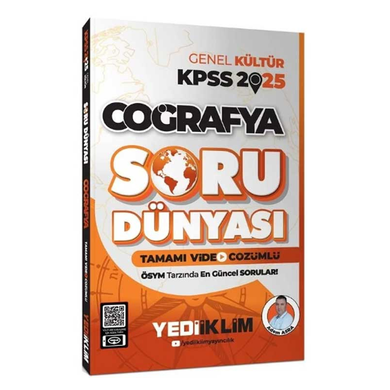 2025 KPSS Genel Kültür Coğrafya Tamamı Video Çözümlü Soru Dünyası Yediiklim Yayınları
