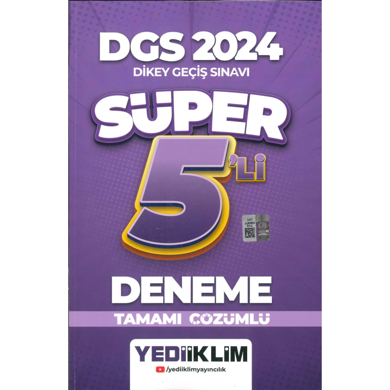 DGS SÜPER 5'Lİ DENEME TAMAMI ÇÖZÜMLÜ