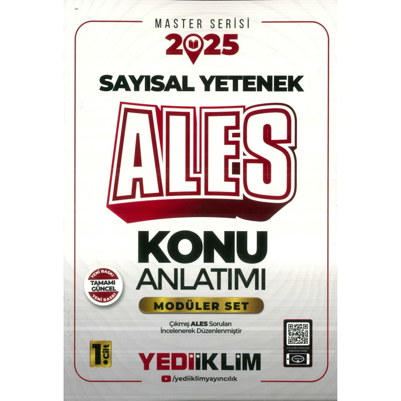 2025 ALES Modüler Set (SAYISAL YETENEK) Konu Anlatımı Yediiklim Yayınları
