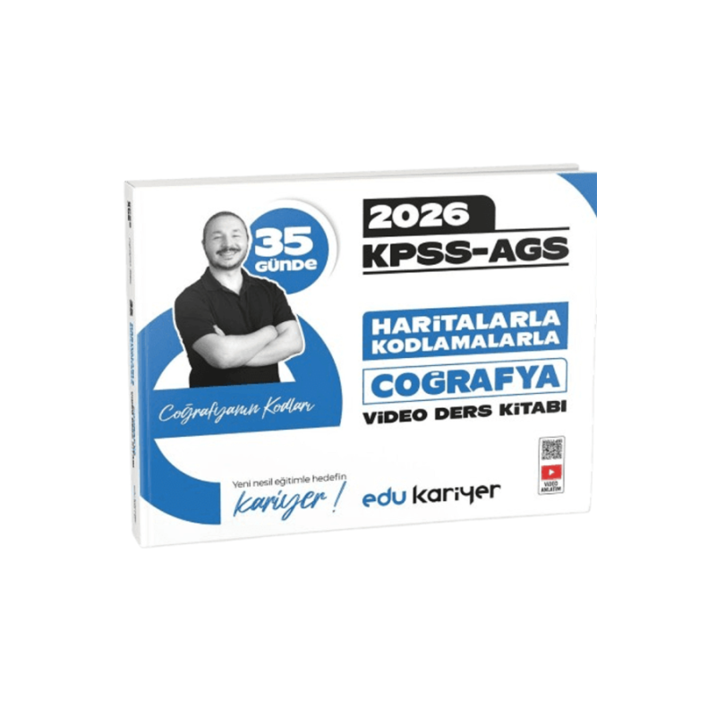 Coğrafyanın Kodları 2026 KPSS-AGS 35 Günde Haritalarla Kodlamalarla Coğrafya Video Ders Kitabı Edu Kariyer