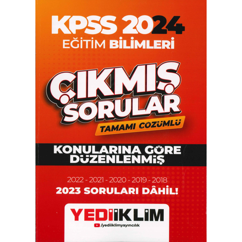 2018-2023 ÇIKMIŞ SORULAR TAMAMI ÇÖZÜMLÜ (KONULARINA GÖRE DÜZENLENMİŞ)