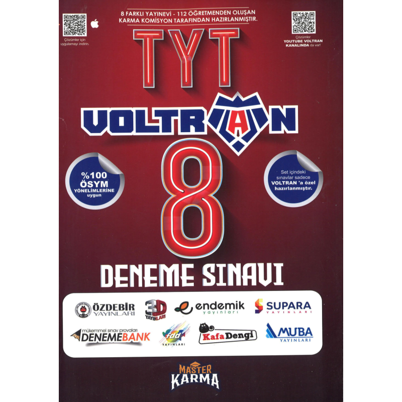 TYT Voltran 8 Deneme Sınavı Master Karma