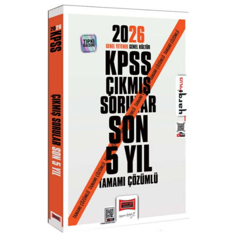 2026 KPSS Genel Kültür Genel Yetenek Tüm Dersler Tamamı Çözümlü Son 5 Yıl (2021-2025) Çıkmış Sorular Yargı Yayınları