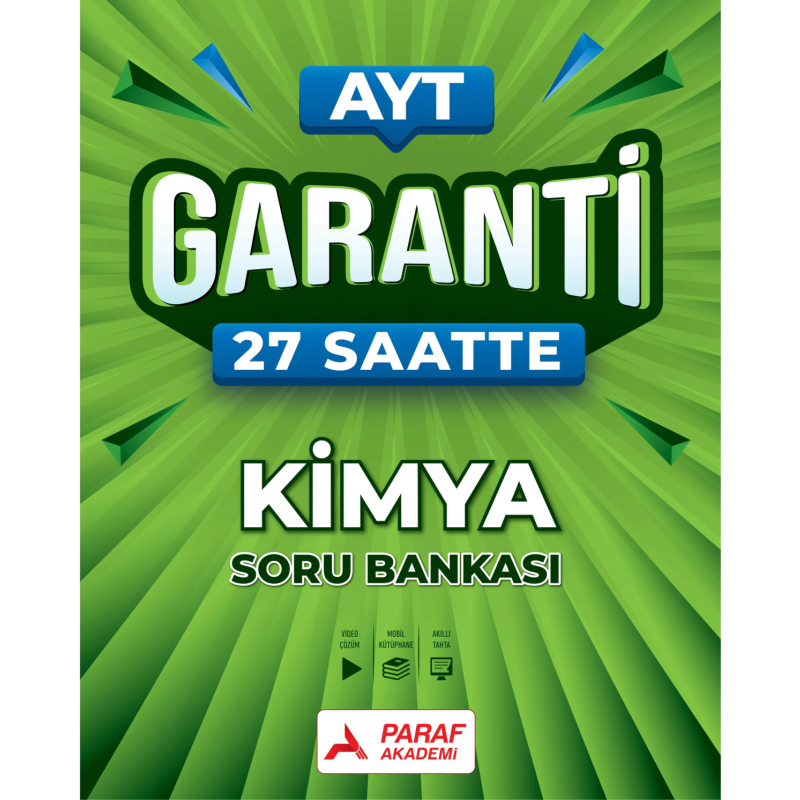 AYT Garanti 27 Saatte Kimya Soru Bankası Paraf Akademi