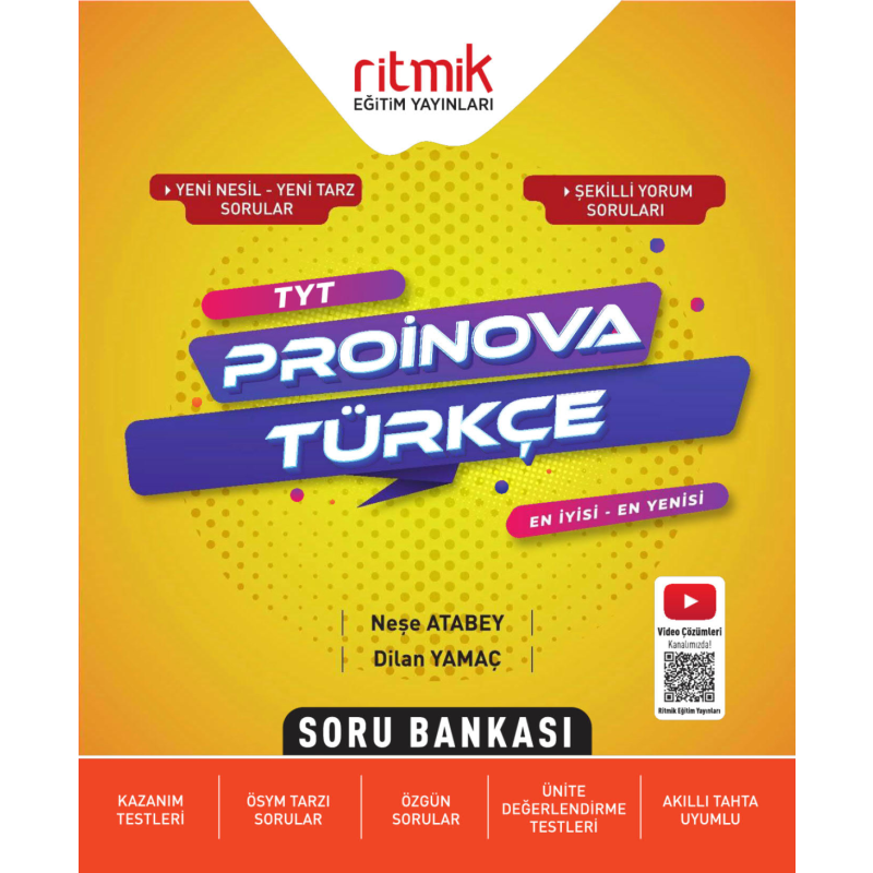 TYT Türkçe Proinova Soru Bankası Ritmik Eğitim Yayınları