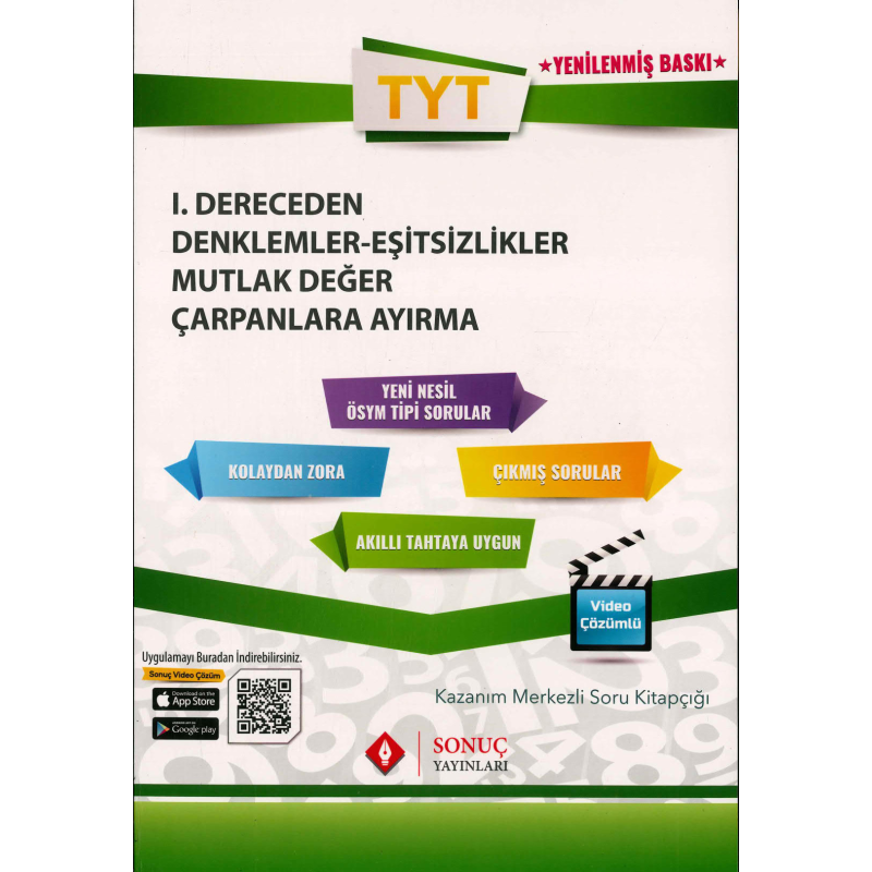 TYT 1. DERECEDEN DENKLEMLER EŞİTSİZLİKLER MUTLAK DEĞER ÇARPANLARA AYIRMA SORU KİTAPÇIĞI