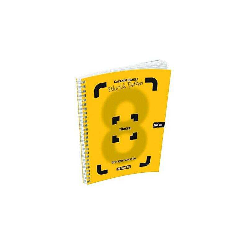 8. Sınıf Türkçe Kazanım Odaklı Etkinlik Defteri Hız Yayınları