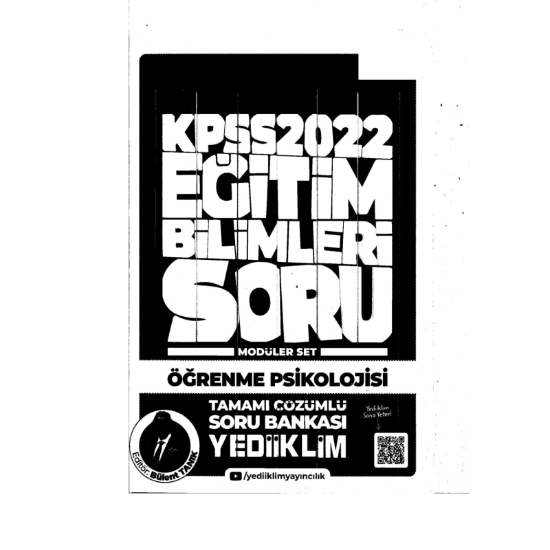 2022 KPSS Öğrenme Psikolojisi Soru Bankası Modüler Set