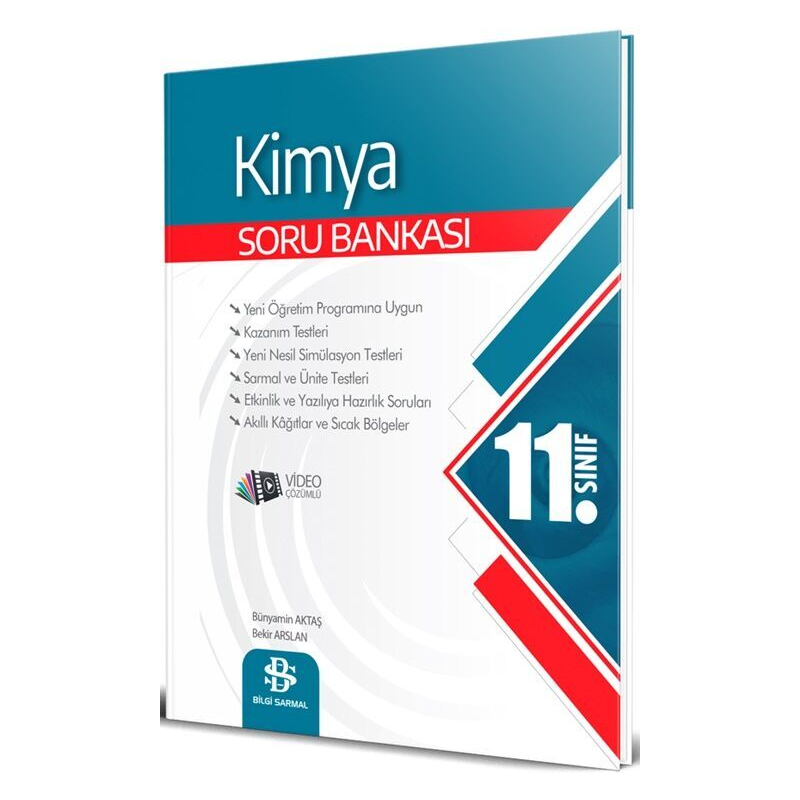 11. Sınıf Kimya Soru Bankası Video Çözümlü Bilgi Sarmal Yayınları