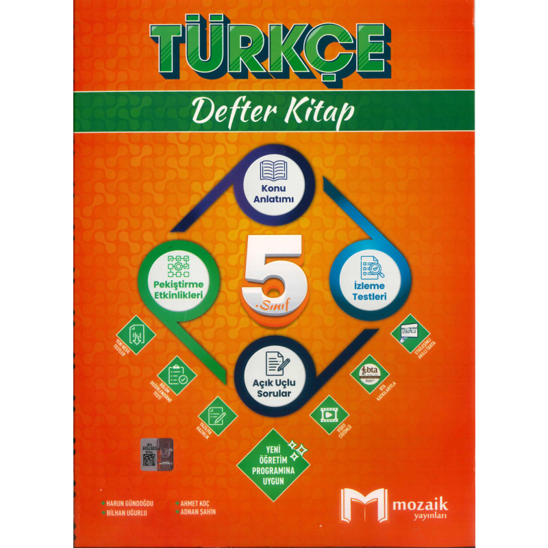 5. Sınıf Türkçe Defter Kitap Mozaik Yayınları