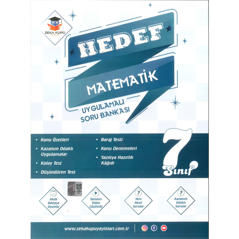 7. Sınıf Matematik Hedef Uygulamalı Soru Bankası Zeka Küpü Yayınları