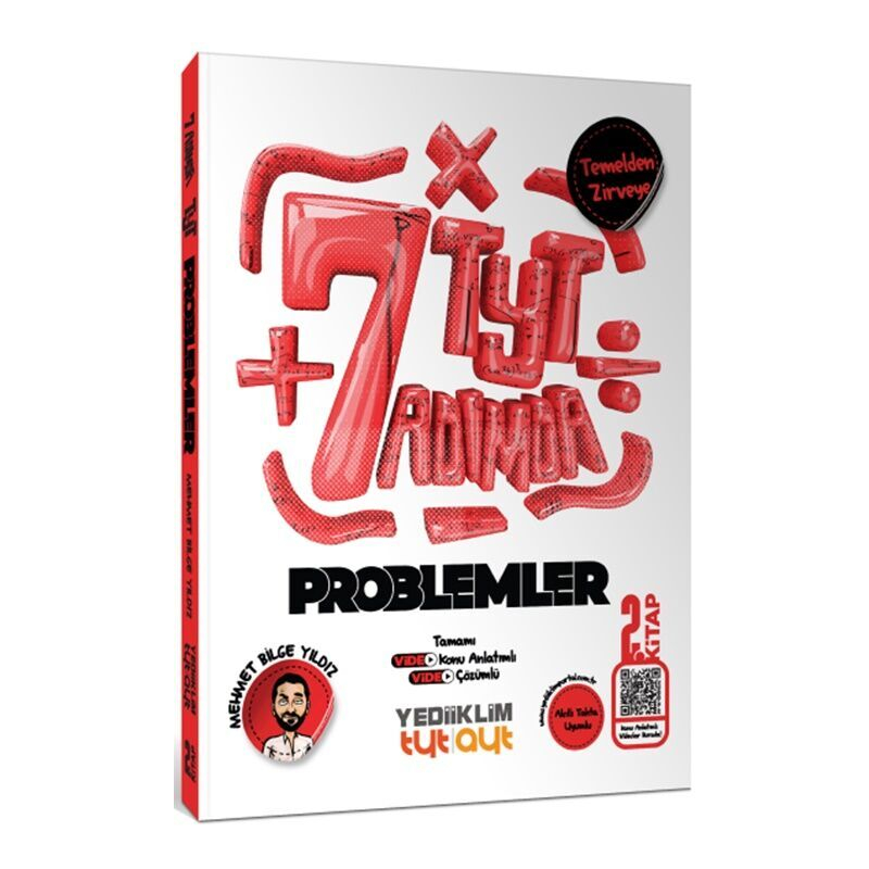 2025 Yedi Adımda Temelden Zirveye TYT Problemler Video Konu Anlatımlı Video Çözümlü Soru Bankası Yediiklim Yayınları