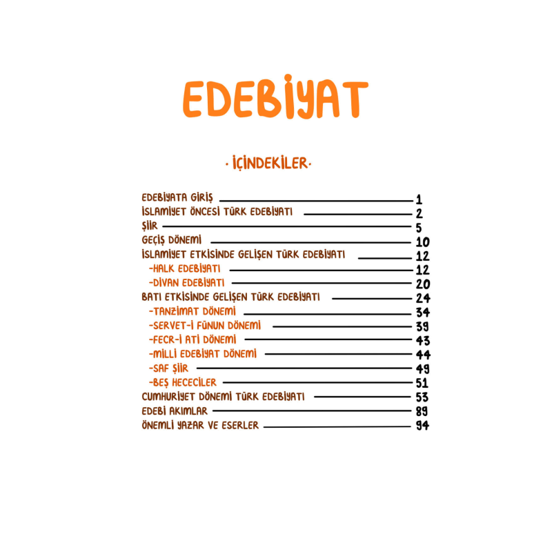 AYT Edebiyat Vip Notlar Vin Kampüs