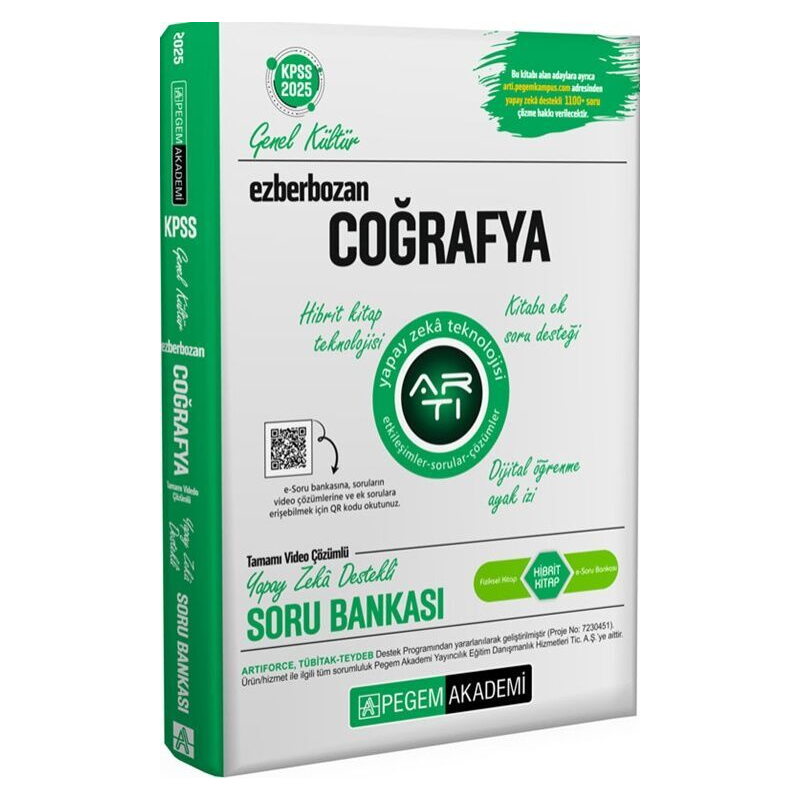 2025 Ezberbozan KPSS Genel Yetenek Genel Kültür Coğrafya Soru Bankası Pegem Akademi Yayıncılık
