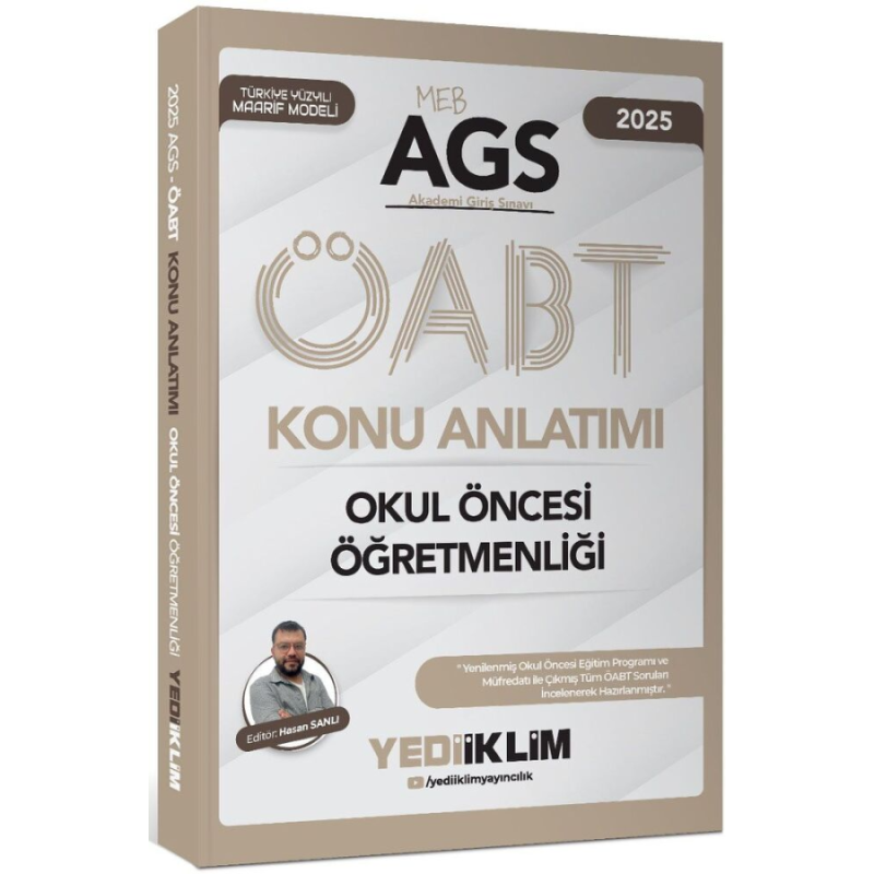 2025 MEB-AGS ÖABT Okul Öncesi Öğretmenliği Konu Anlatımı Yediiklim Yayınları