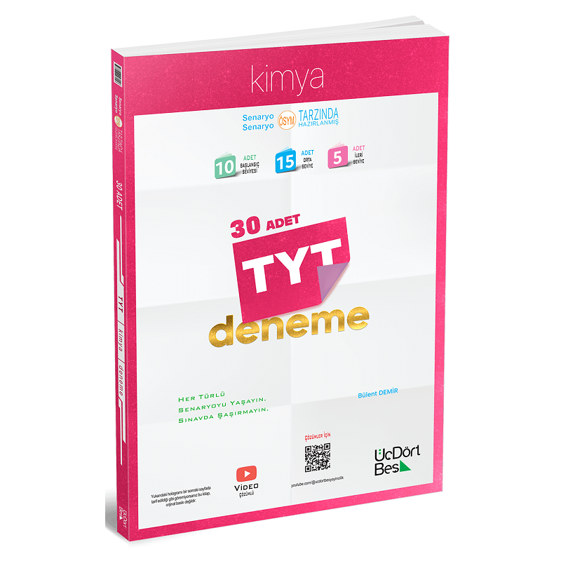TYT Kimya 30lu Deneme Üç Dört Beş Yayınları