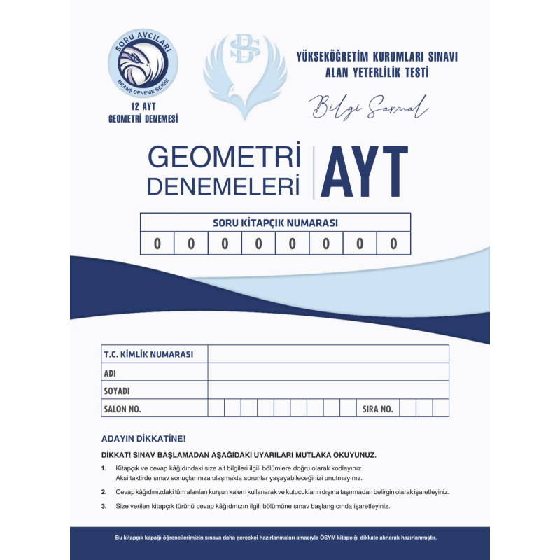 AYT GEOMETRİ DENEMELERİ 12*14