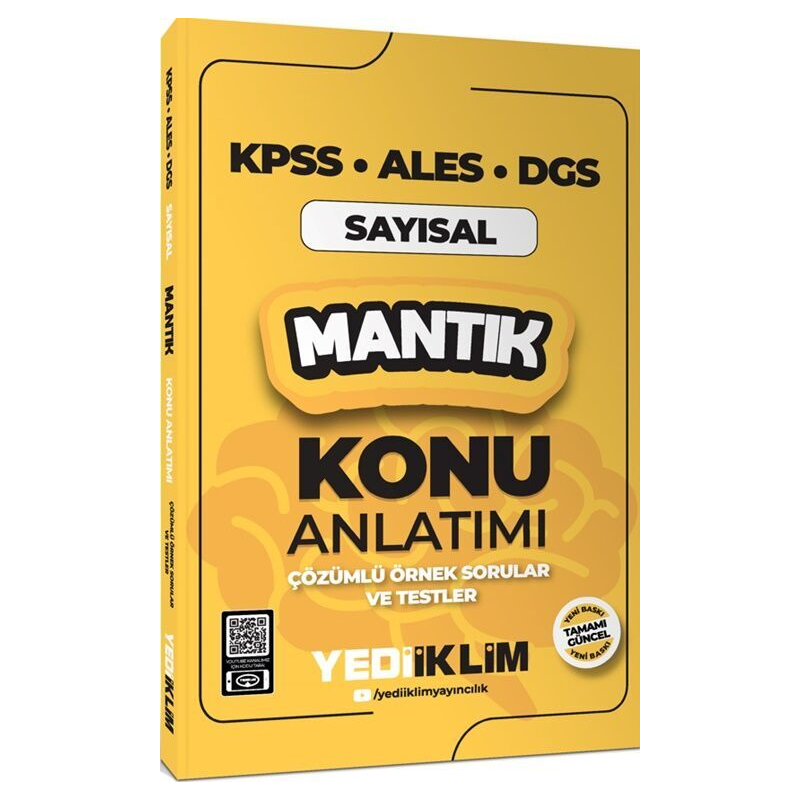 2025 KPSS ALES DGS Sayısal Mantık Konu Anlatımı Yediiklim Yayınları