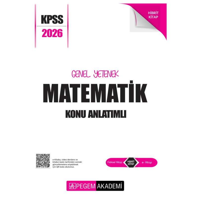 MATEMATİK 2026 KPSS Genel Yetenek Genel Kültür Lisans Konu Anlatımlı Modüler Set Pegem Yayınları