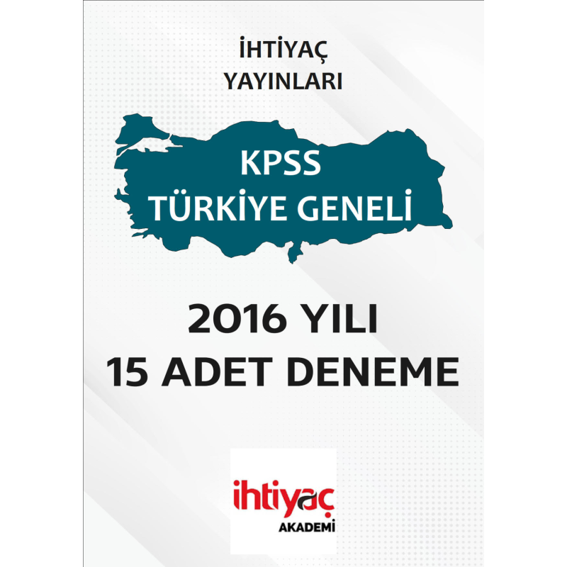 İHTİYAÇ AKADEMİ 15 ADET DENEME