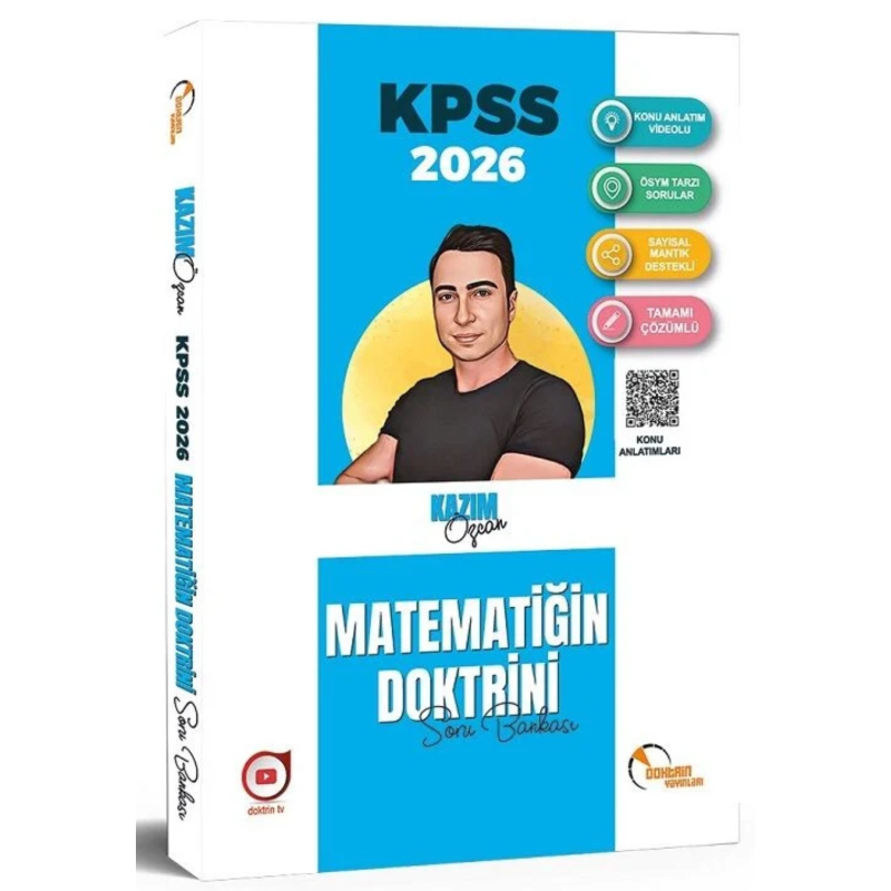 Doktrin 2026 KPSS Matematik Doktrini Soru Bankası Çözümlü - Kazım Özcan Doktrin Yayınları