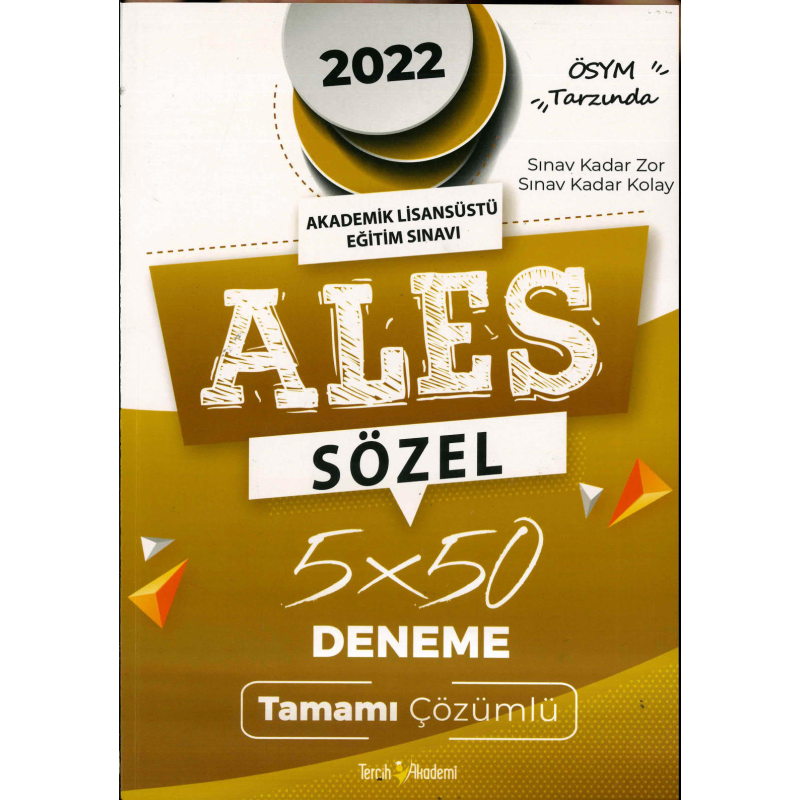 ALES SÖZEL YETENEK TAMAMI ÇÖZÜMLÜ BANKASI