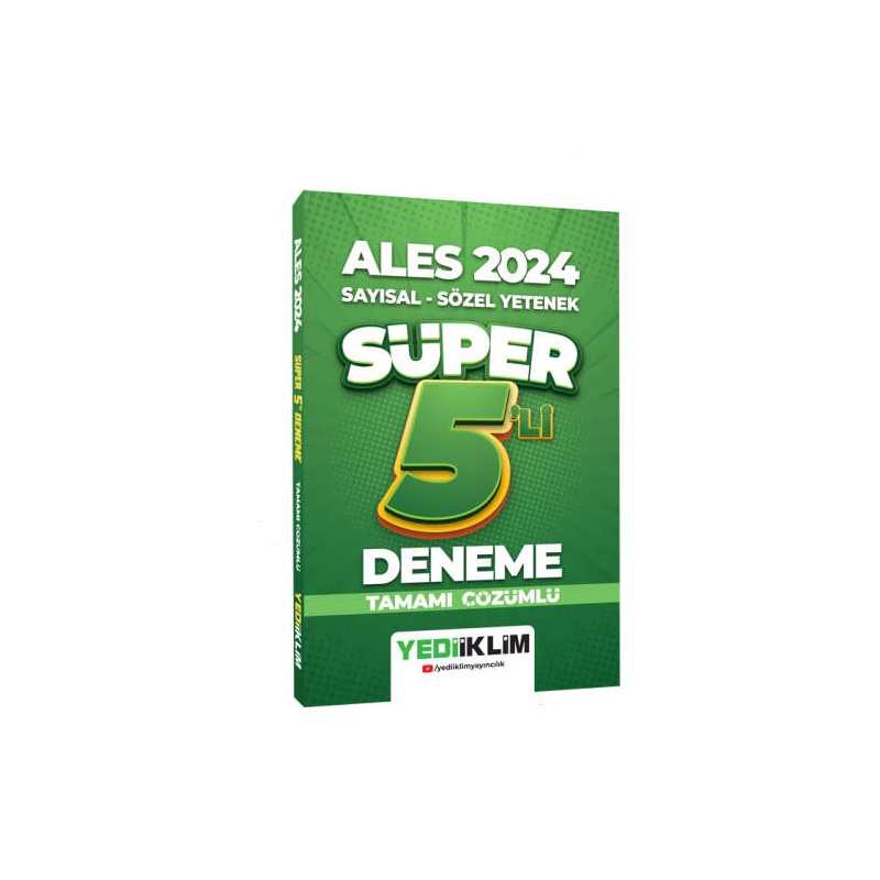 2024 ALES Sayısal - Sözel Tamamı Çözümlü Süper 5`li Deneme