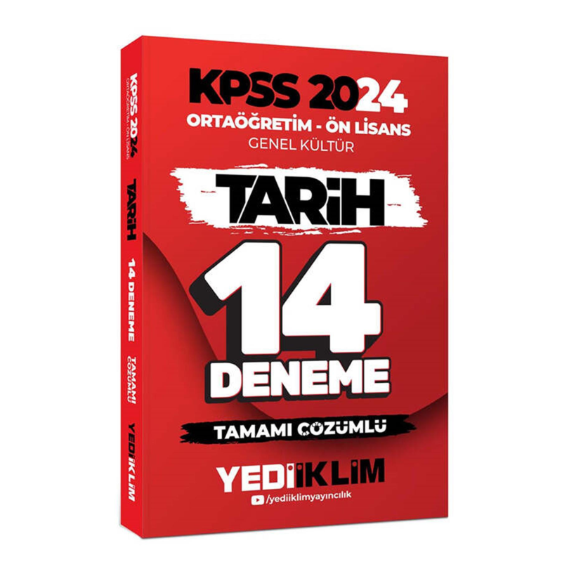 Ortaöğretim Ön Lisans Genel Kültür Tarih 14 Deneme Tamamı Çözümlü