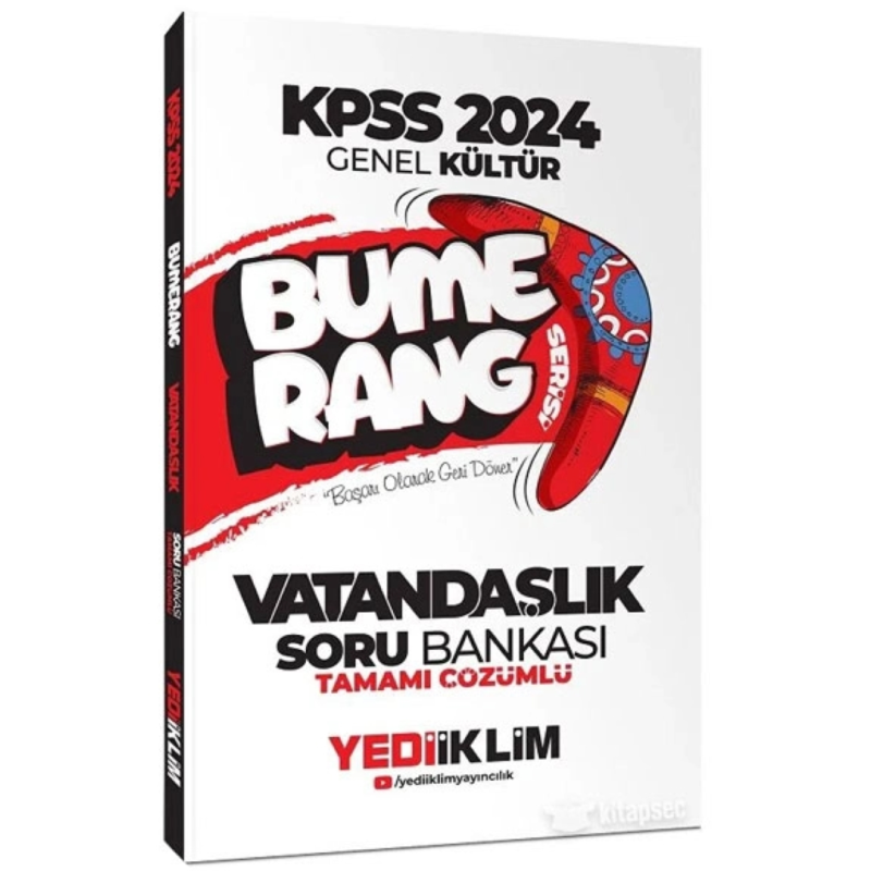 2024 KPSS Vatandaşlık Bumerang Soru Bankası Çözümlü Yediiklim Yayınları