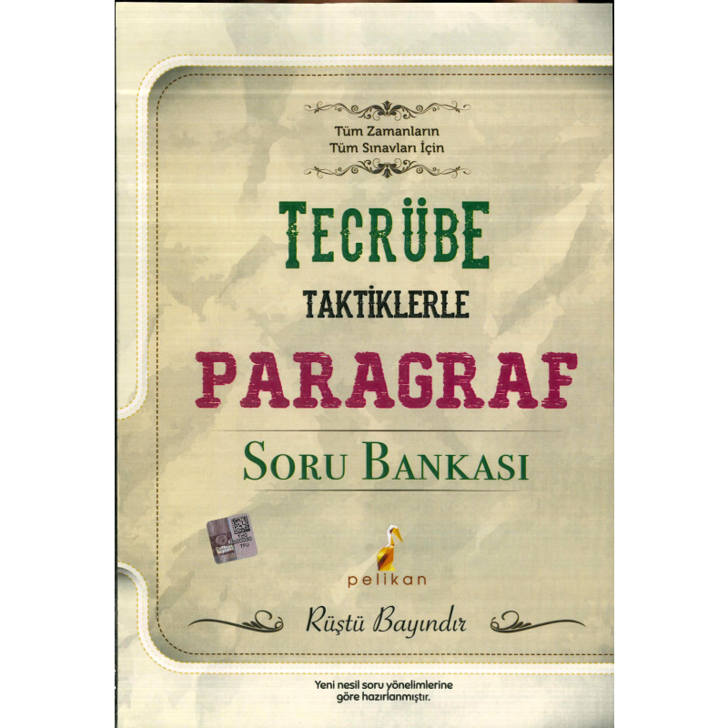 TECRÜBE TAKTİKLERLE PARAGRAF SORU BANKASI