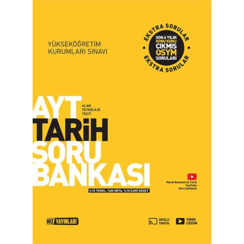 AYT Tarih Soru Bankası Hız Yayınları