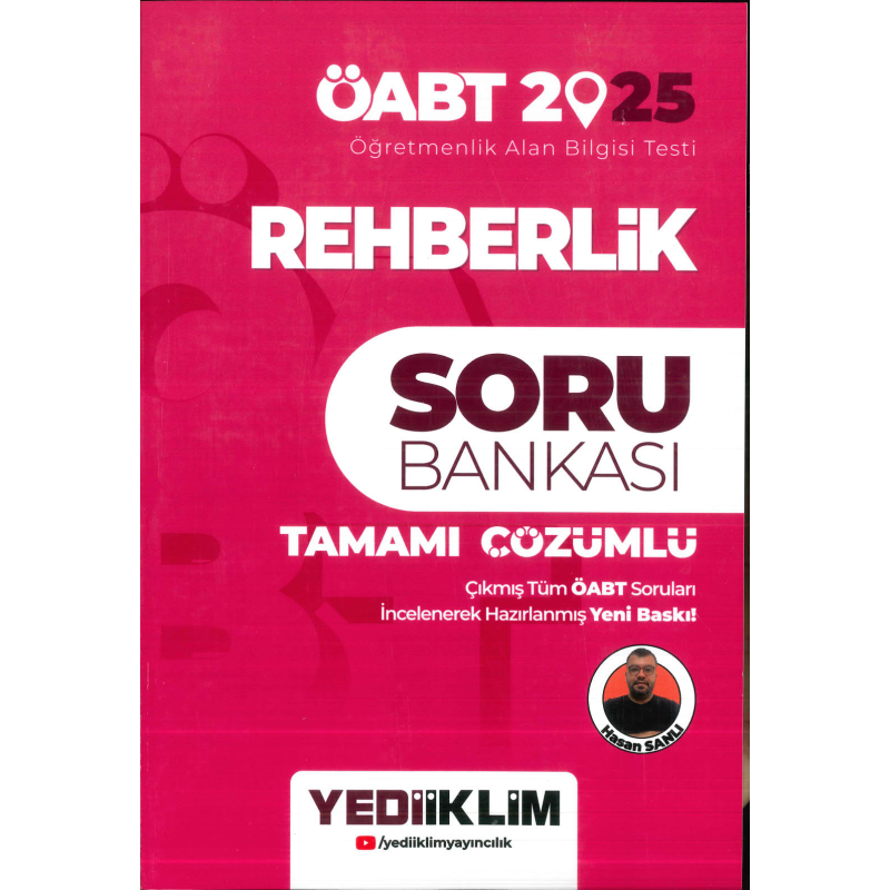 2025 ÖABT Rehberlik Tamamı Çözümlü Soru Bankası Yediiklim Yayınları