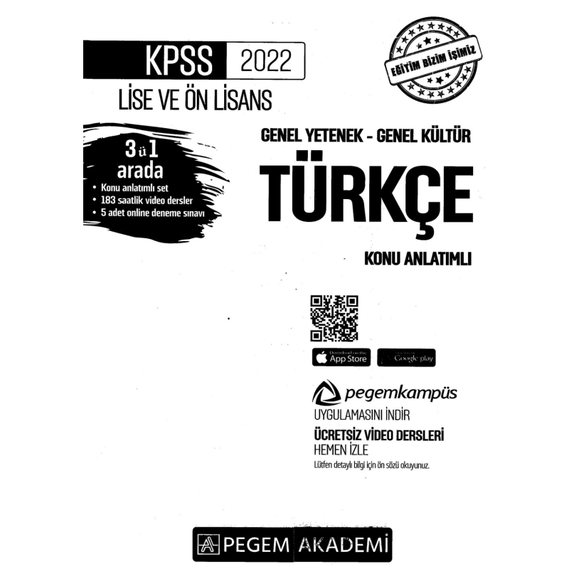 2022 KPSS LİSE VE ÖNLİSANS TÜRKÇE KONU ANLATIMI
