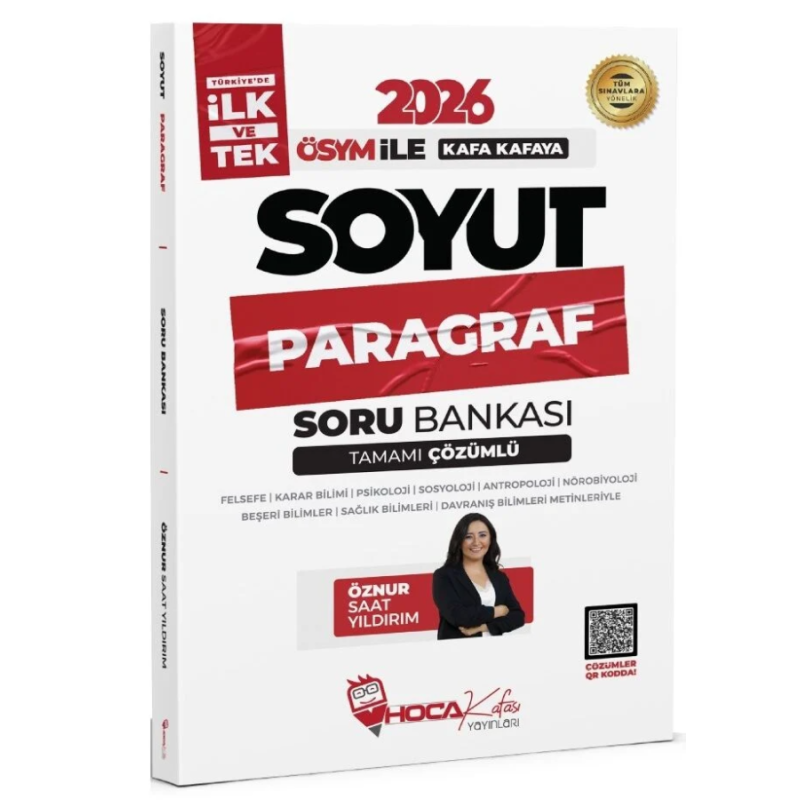 2026 Soyut Paragraf Soru Bankası Çözümlü - Öznur Saat Yıldırım Hoca Kafası Yayınlar