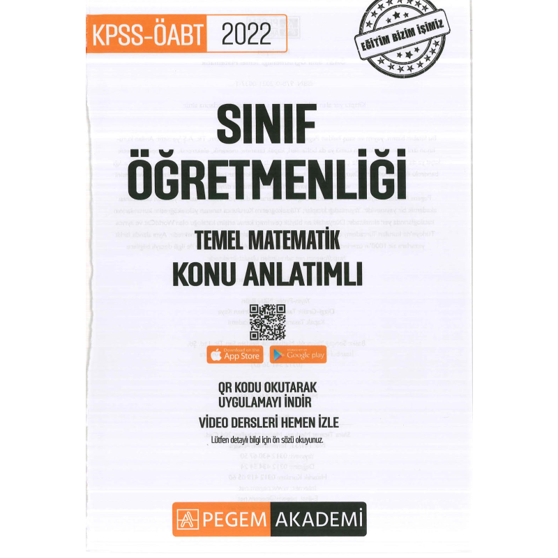 SINIF ÖĞRETMENLİĞİ TEMEL MATEMATİK KONU ANLATIMLI