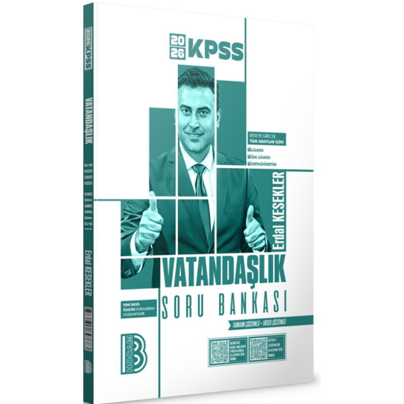 2026 KPSS Vatandaşlık Tamamı Video Çözümlü Soru Bankası Benim Hocam Yayınları