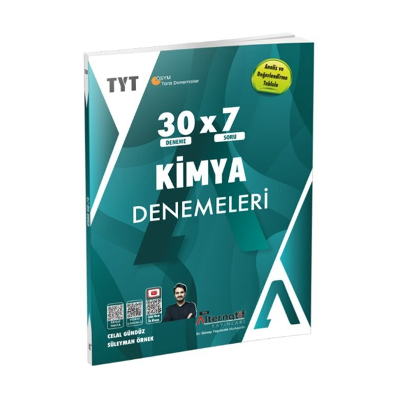 Alternatif Yayınları TYT Kimya 30 x 7 Branş Denemeleri