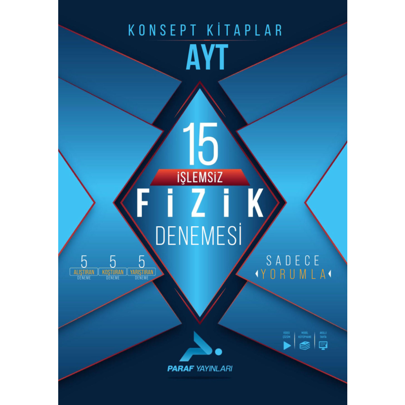 AYT İşlemsiz Fizik 15 Branş Denemesi Paraf Yayınları