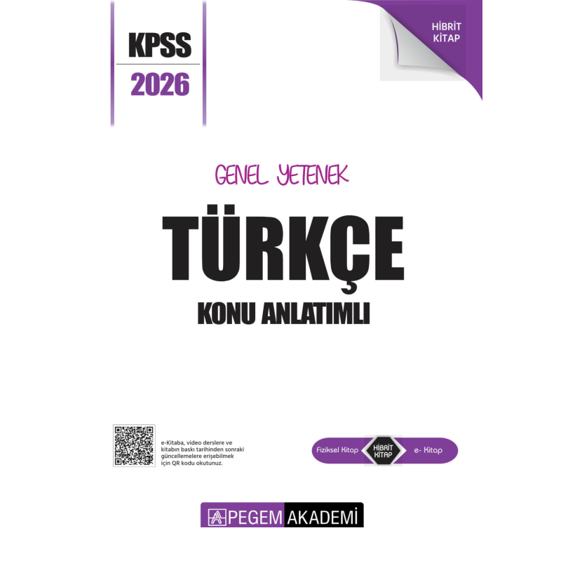 TÜRKÇE 2026 KPSS Genel Yetenek Genel Kültür Lisans Konu Anlatımlı Modüler Set Pegem Yayınları