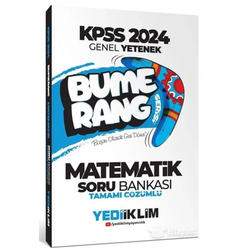 2024 KPSS Matematik Bumerang Soru Bankası Çözümlü Yediiklim Yayınları