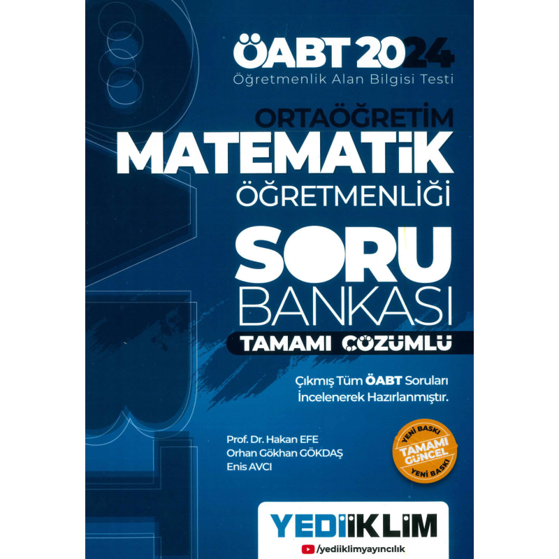 LİSE MATEMATİK ÖĞRETMENLİĞİ SORU BANKASI TAMAMI ÇÖZÜMLÜ