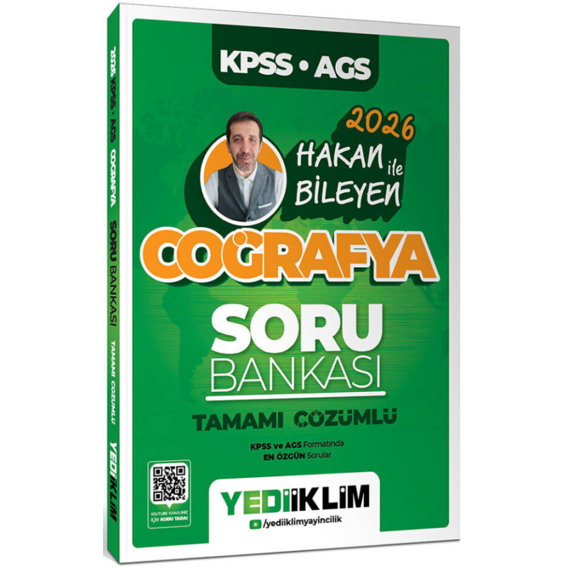 2026 KPSS AGS Coğrafya Tamamı Çözümlü Soru Bankası-Hakan Bileyen Yediiklim Yayınları