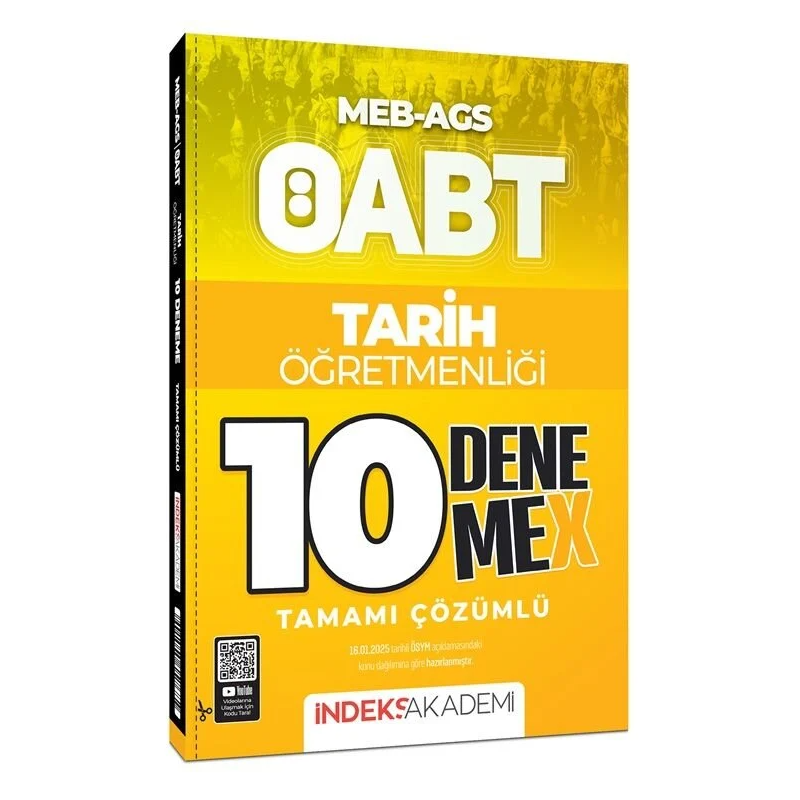 2025 ÖABT MEB-AGS Tarih Öğretmenliği 10 DenemeX Çözümlü İndeks Akademi Yayıncılık