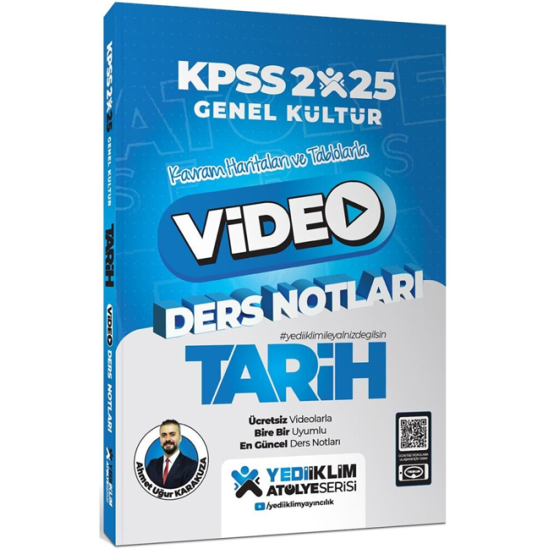 2025 KPSS Genel Kültür Atölye Tarih Video Ders Notları Yediiklim Yayınları