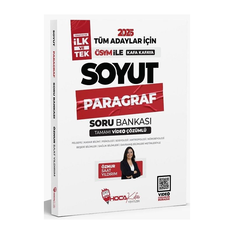 2025 Tüm Adaylar İçin Soyut Paragraf Soru Bankası Video Çözümlü Hoca Kafası Yayınları