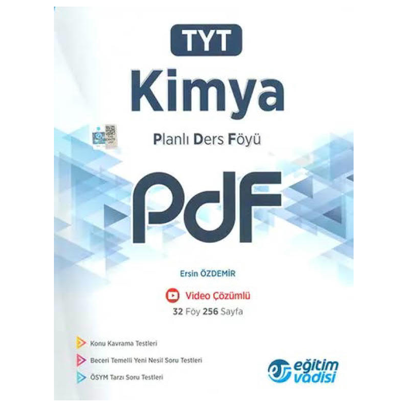 TYT Kimya Planlı Ders Föyü PDF Eğitim Vadisi Yayınları