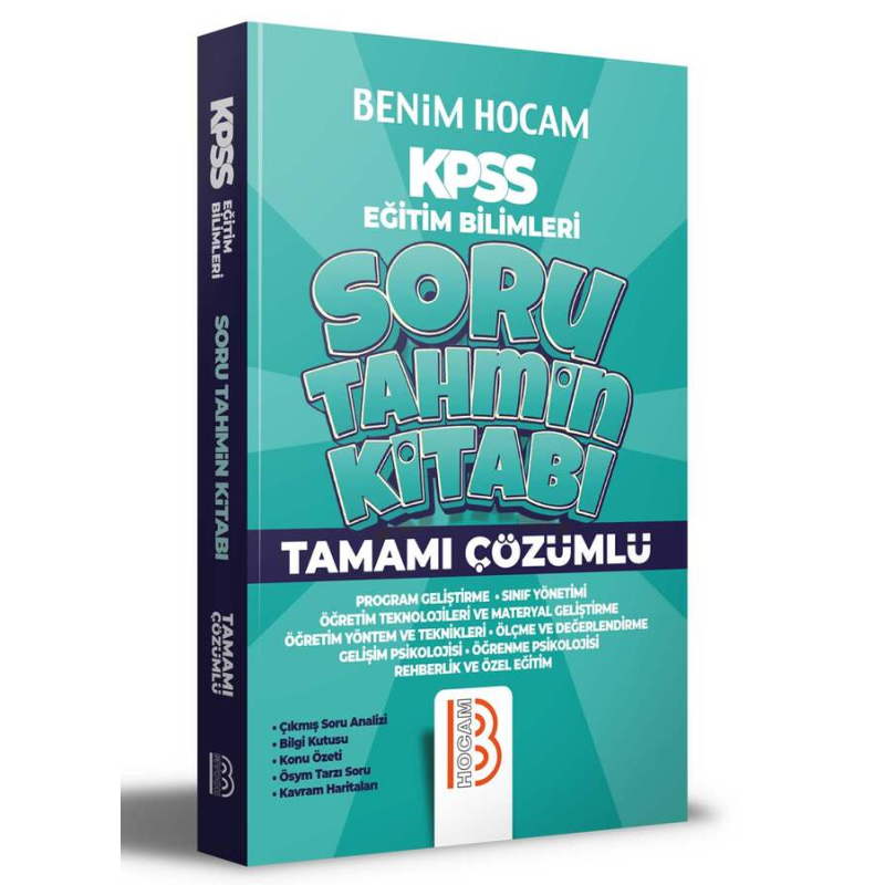 KPSS Eğitim Bilimleri Tamamı Çözümlü Soru Tahmin Kitabı